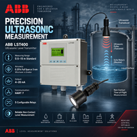 Transmetteur de niveau ultrasonique ABB LST400 100% original, 4-20mA HART, capteur de niveau de liquide et de solide sans contact, débitmètre à canal ouvert