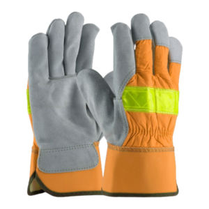 Guantes DE SEGURIDAD DE CUERO dividido de piel de vaca de calidad superior Uso industrial Guantes de construcción resistentes a la abrasión Protección personal - Product Image 5