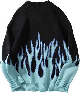 Vente en gros de pull-over jacquard unisexe avec logo personnalisé OEM/ODM pull-over à manches longues pulls en tricot de coton d'hiver pour hommes - Product Image 1