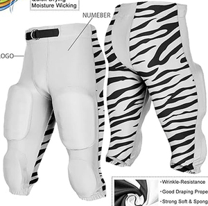 Pantalones de Jersey de Fútbol Americano Personalizados para Hombre, Transpirables, Estampados, con Impresión Digital, Pantalones de Entrenamiento para Adultos, Talla Grande - Product Image 3