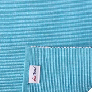 100% coton côtelé Table napperon et coureur de luxe moderne solide carré motif lin napperons pour la maison hôtels mariages - Product Image 1