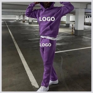 <b>Y2K</b> Custom Plus Size Solid Jogger Set 100% Cotton Lightweight Hooded Tracksuit Seamless Flared Sweatpants Rhinestone Printing - Product Image 2