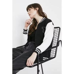 Chaqueta Universitaria Personalizada de Moda para Mujer, Estilo Letterman, Chaqueta Deportiva con Puños y Cuello Acanalados, Equipos Deportivos 2026 - Product Image 6