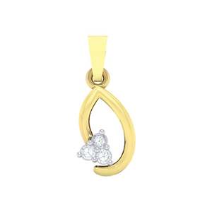 Colgante de Oro Certificado de 14K/18K con 0.07ct de Peso Total en Quilates, 3 Diamantes Reales, Elegantes Dijes - Product Image 3