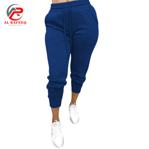 กางเกงขายาวทรงหลวมลำลองสำหรับผู้หญิงใส่ในฤดูร้อนกางเกงสเวตเตอร์สีพื้นผ้าฝ้าย100% มีบริการ OEM ระบายอากาศได้ดี - Product Image 6