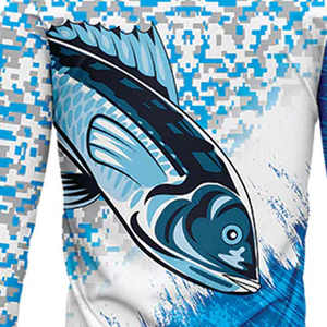 Vente en gros 2025 chemise de pêche personnalisée 100% polyester à manches longues sublimation t-shirt séchage rapide respirant homme vêtements - Product Image 5