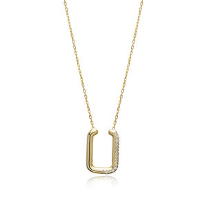 Clair CZ Pierre Rectangle Conception Argent Charme Collier Pendentif En Gros Bijoux Fine Jewellery - Product Image 1