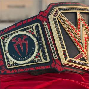 Ceintures de lutte de taille adulte Roman Reigns 1316 jours, série Signatures, judo, taekwondo, zinc/cuir, taille haute, ceintures de lutte incontestées - Product Image 3