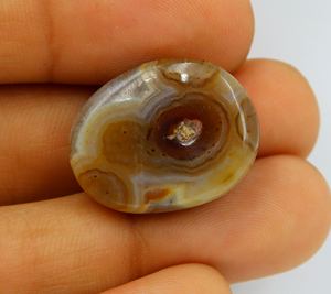 Cabujón de Ágata Natural, Corte Ovalado, Liso, 24X19X9MM, Piedra Preciosa para Joyería - Product Image 2