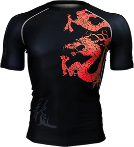 Rashguards de natation à sublimation personnalisée Rashguards à compression Mma Rashgaurd vêtements de course - Product Image 1