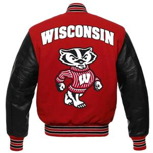 Veste universitaire en laine en vrac pour hommes, corps en laine de haute qualité, manches en cuir PU, fermeture à boutons-pression, veste universitaire personnalisée - Product Image 6