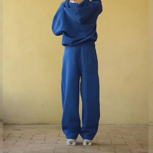 Baggy Zip up Survêtement Hommes 80% Coton Polaire 20% Polyester Lourd Confortable 500 GSM Surdimensionné Survêtement Hommes Fermeture Éclair - Product Image 6