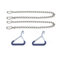Ensemble d'instruments vétérinaires en acier inoxydable durable avec chaînes de 30 et 60 pouces, tire-vache à 2 poignées pour le délivrage de veaux et le soin du bétail de grande taille