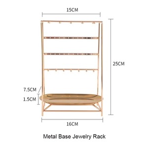 Élégant support de bijoux en or pour boucles d'oreilles colliers bagues élégant organisateur en métal pour vanité, coiffeuse et vitrine - Product Image 2