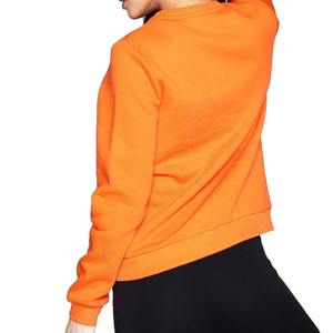 Sudadera naranja de moda de alta calidad para mujer, cuello redondo cepillado con forro, peso ligero, ropa de invierno de talla grande - Product Image 4