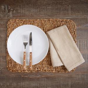 Manteles individuales de lujo de fibra marina para mesa de comedor, hechos a mano con rafia y hierba marina. - Product Image 4