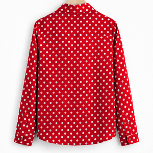 Delta |   Sigma |   Camisa de vestir formal con botones de la hermandad Theta, camisa de negocios tejida con cuello y botones frontales para mujer - Product Image 4