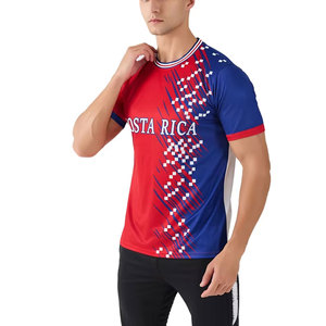 เสื้อฟุตบอลผ้าโพลีเอสเตอร์สำหรับผู้ชายเสื้อฟุตบอลพิมพ์ลายตาข่ายระบายอากาศได้ดีแห้งเร็วปรับแต่งได้100% - Product Image 3