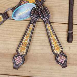 Juego de Cabezada y Pechera para Caballo Estilo Occidental de Lujo, Cuero de Primera Calidad con Pedrería, Hecho a Mano, Equipo de Equitación Personalizado - Product Image 3