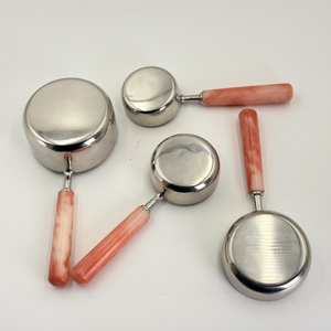 Four-Piece Resin Handle Stainless Steel Mirror Polished <b>Measuring</b> Cup and Spoon Set Baking Cooking Quantitative <b>Tools</b> - Product Image 5