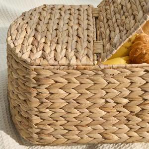 Water Hyacinth Woven Brown Oval Handmade <b>Storage</b> <b>Box</b> Eco-Friendly Natural Home and Home <b>Decor</b> Wholesale from Vietnam - Product Image 5