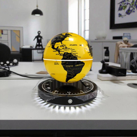 Globo Terráqueo Magnético Levitante con 3 Colores, Rotación de 360°, Lámpara con Mapa del Mundo Flotante Creativa, Fuente de Luz LED, Diseño Moderno