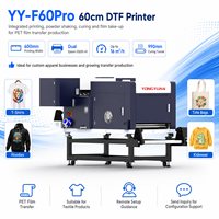 Imprimante DTF YY-F60Pro haute résolution 60 cm 2400 dpi double Epson I3200-A1 avec secouage et séchage automatiques de la poudre