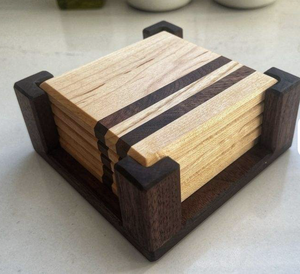 Posavasos Redondos de Madera Ecológicos Clásicos Personalizados para Café, Té y Bebidas con Sublimación - Product Image 1