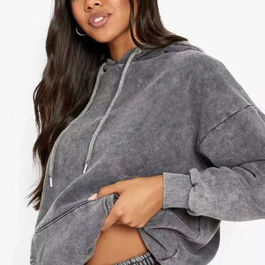 2025, ropa de entrenamiento de dos piezas informal de gran tamaño para mujer, transpirable, transpirable, para deportes de invierno, chándal con capucha sólida - Product Image 4