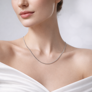 Collar de Cadena Delgada de Plata de Ley 925 Chakralume, Estilo Minimalista para Mujeres y Hombres, Joyería Antideslustre, Venta al por Mayor OEM, Hinduismo - Product Image 3