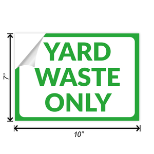 Blanc de déchets de cour de haute qualité | Panneau de cour | Rectangle | 10x7 | Autocollant en vinyle étanche - Product Image 2