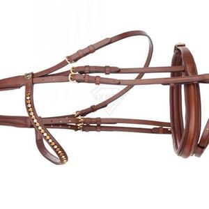 Brida de Cuero Vacuno de Alta Calidad para Caballo, Cincha Ecuestre Occidental, Equipo de Carreras, Color Negro Marrón, Brida de Latón Duradera - Product Image 5