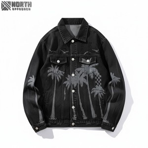 2025 nouvelles vestes en jean élégantes Hip Hop personnalisées en gros pour hommes disponibles dans tous les styles et designs-veste en jean pour hommes - Product Image 1