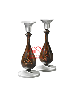 เชิงเทียนพื้นไม้สำหรับตกแต่งบ้านและห้องนั่งเล่นเชิงเทียนไม้ - Product Image 2