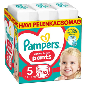 Pañales Pampers Talla 5 (12-17 kg) Baby-Dry, Junior con Bolsas de Protección, Caja Mensual, 160 Pañales - Product Image 1