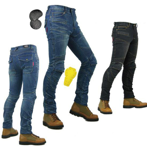 D-Ride Moto กางเกงยีนส์สำหรับนักขี่จักรยานชายผ้าเดนิมพร้อมยางเรียวยืดระบายอากาศได้ดีผ้าแห้งเร็วเพื่อความพอดีที่สมบูรณ์แบบ - Product Image 2
