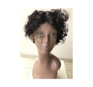Leaders in Manufacturing Optimum Quality 100% Raw Unprocessed Brazilian <b>Short</b> Curly Human Hair <b>Wig</b> Extensions - Product Image 1