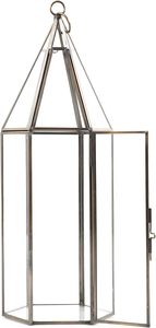 บ้านจิ๋วสีเขียวโลหะทำด้วยมือรูปทรงกรวยสำหรับปลูกต้นไม้ในร่มและตกแต่งด้วยกรอบทองเหลือง - Product Image 3