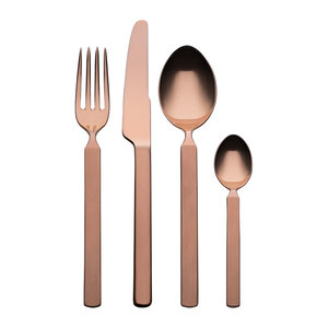 Couverts en acier inoxydable finition cuivre élégance intemporelle conçue à la perfection, conçue pour impressionner sur toute table à manger - Product Image 1