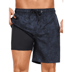 Short de bain pour hommes High Street Camo Board Shorts pour l'été à la mode respirant Fitness maillot de bain confortable solide Shorts d'été - Product Image 2