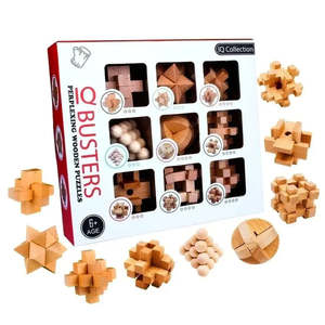 Ensemble de 9 jeux de société captivants, puzzles amusants et casse-têtes stimulants - Product Image 1