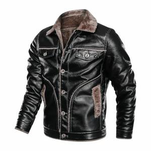 OEM diseño personalizado cremallera Irregular chaqueta de cuero de la motocicleta de talla grande de calidad superior impermeable a prueba de viento chaqueta de cuero - Product Image 5