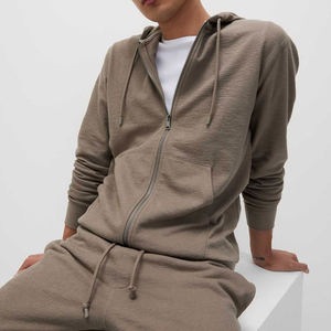 Sudadera con Capucha y Cremallera de Invierno Personalizada Más Vendida, con Acabado Teñido Liso, Transpirable, 100% Algodón, Diseño con Bolsillo - Servicio OEM Disponible - Product Image 4