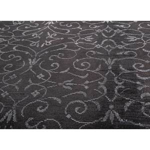 Tapis Azalea en laine et soie noué à la main, motif floral et abstrait, Pae-6148, rectangulaire, pour chambre et couloir, modèle de tapis de chambre, gris et noir - Product Image 3