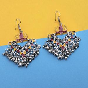 ต่างหูระย้าสีเหลืองและสีแดงเข้มมีนาการิ1312428B ารี - Product Image 1