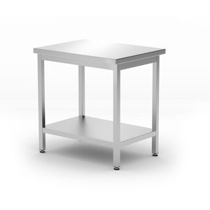Table de rangement centrale de cuisine boulonnée de 600 mm avec étagère HENDI 800x600x(H)850mm - Product Image 1