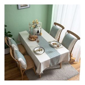 Accueil 100% coton biologique Offre Spéciale écologique en gros spirale multi ton bleu cravate teinture résistant à l'huile GOTS certificat nappes - Product Image 5