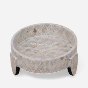 Support alimentaire en nacre en gros, artisanat en coquillage pour la présentation, table de service, fabriqué à la main par une usine vietnamienne - Product Image 3
