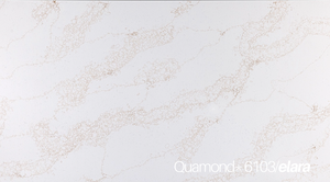 แผ่นควอตซ์ Elara Callacatta หินสังเคราะห์สำหรับเคาน์เตอร์ครัวและท็อปโต๊ะเครื่องแป้ง สำหรับใช้ในโครงการก่อสร้าง - Product Image 3