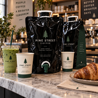 Sacs à café personnalisés AT PACK avec bec verseur, pochettes en plastique souple pour emballage de boissons froides et autres boissons